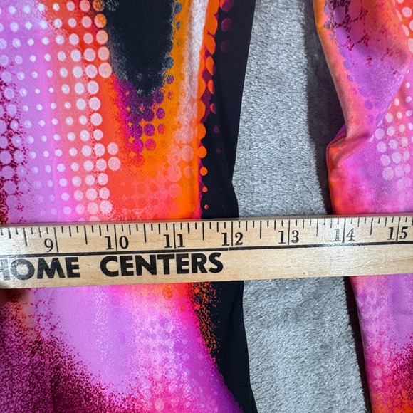 White Fox Boutique Bodycon Mini Dress Pink Orange Abstract Print Long Sleeve - Picture 12 of 12